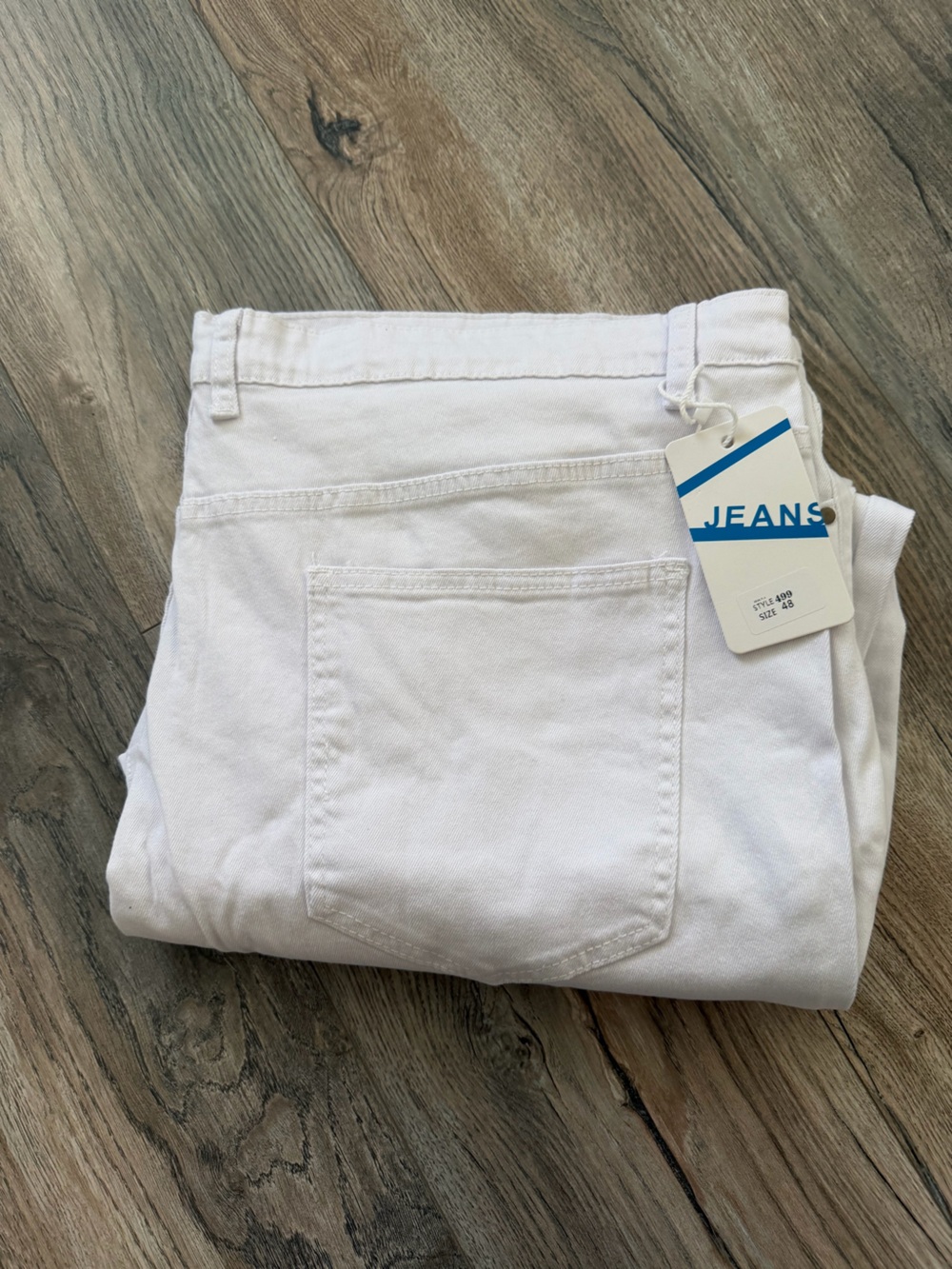 Men’s Jeans Denim White size XXL 48 New with tag stretch - Picture 5 of 5